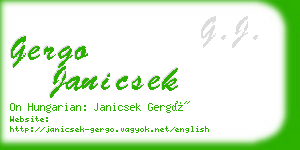 gergo janicsek business card